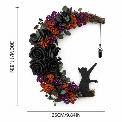 Goth Cat Wreath