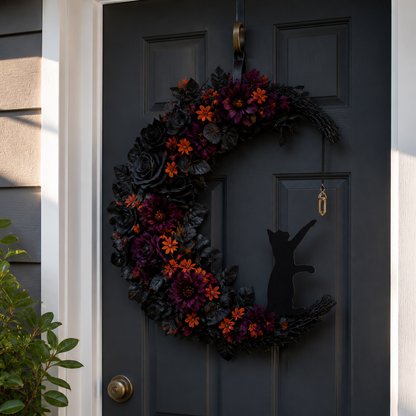 Goth Cat Wreath