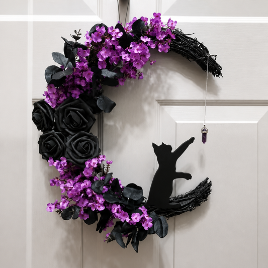 Goth Cat Wreath